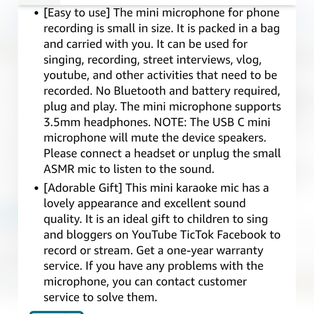 Pop voice mini microphone. BRAND NEW! - Picture 4 of 4